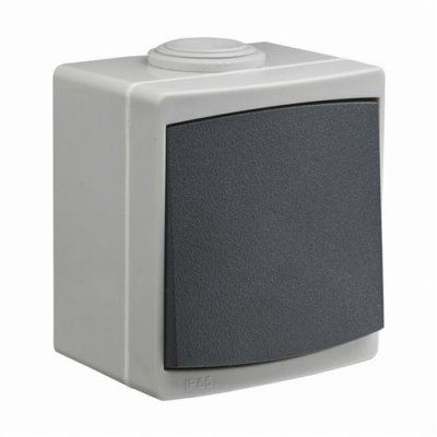 DEBFLEX Interrupteur va-et-vient complet,  Perle, gris