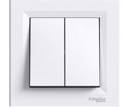 SCHNEIDER ELECTRIC Interrupteur va-et-vient double 10A - SCHNEIDER Asfora - blanc