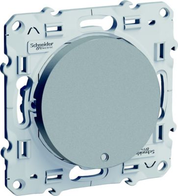 SCHNEIDER ELECTRIC Interrupteur va-et-vient Odace - 10A - led Orange - Aluminium