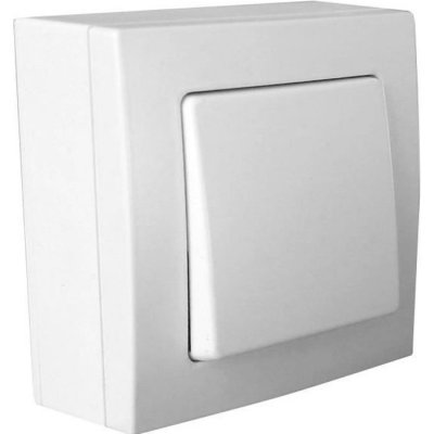 ZENITECH Interrupteur  Poussoir saillie borne auto Bel'Vue - Blanc