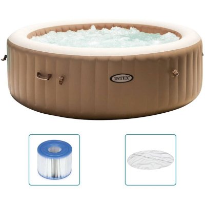 INTEX  Baignoire de massage &agrave; bulles ronde PureSpa 216x71cm 6 personnes 