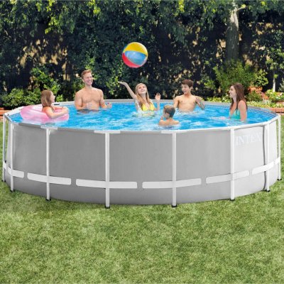 INTEX  Basen stela&Aring;&frac14;owy 457x122cm + pompa (26726GN)