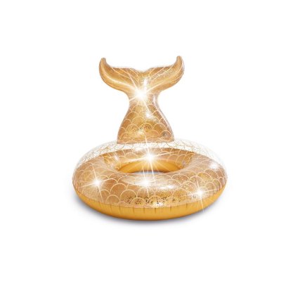 INTEX  - Bou&eacute;e gonflable glitter Sir&egrave;ne - L. 147 x H. 79 cm - Dor&eacute; - Glitter