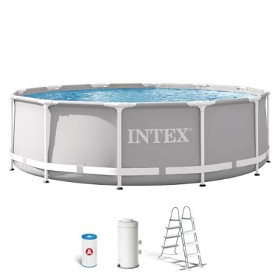 INTEX  Kit piscine Prism Frame ronde 3.66 x 0.99 m