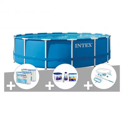INTEX  Piscine Ronde Metal Frame