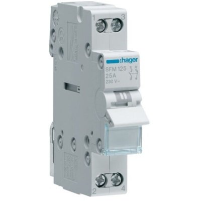 HAGER Inverseur modulaire 1 p&ocirc;le 25A, I-II (SFM125)