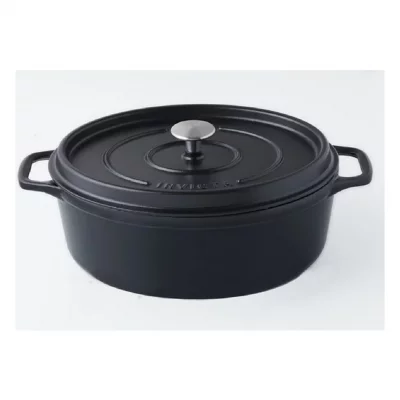 INVICTA  Cocotte ovale - &Oslash; 29 cm - Noir - Tous feux dont induction