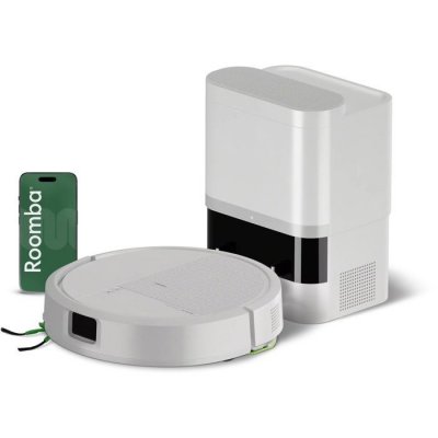 IROBOT  Roomba 115ae - Robot Aspirateur Laveur Avec Base Auto Empty - 15 000 Pa - 240 Ml - Blanc