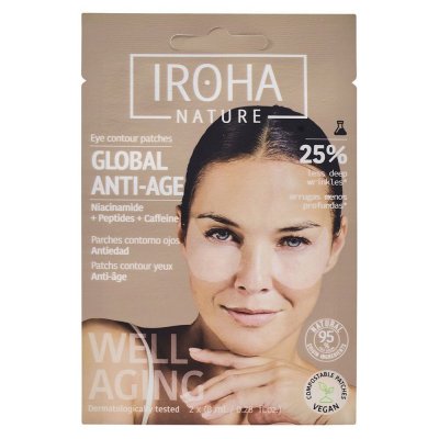 IROHA NATURE  Patchs pour les yeux aux peptides anti-&acirc;ge et &agrave; l'acide
