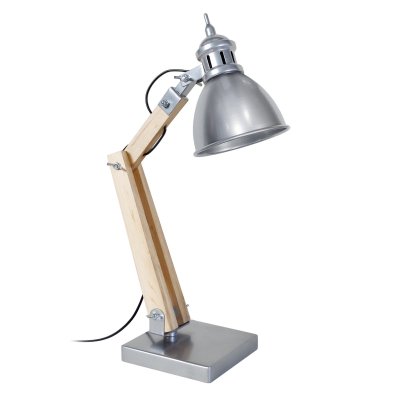 TOSEL IRON - Lampe de bureau articul&eacute; m&eacute;tal naturel et aluminium