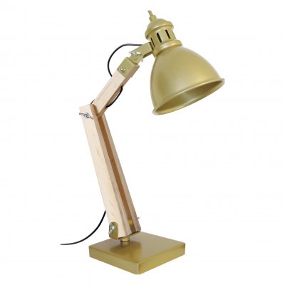 TOSEL IRON - Lampe de bureau articul&eacute; m&eacute;tal naturel et or