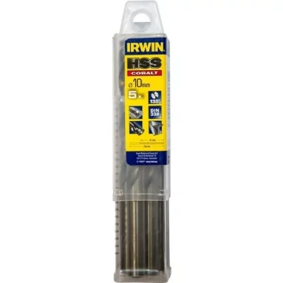 IRWIN  - Foret M&eacute;taux Hss Cobalt &Oslash; 10 Mm - Etui De 5 