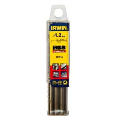 IRWIN  - Foret M&eacute;taux Hss Cobalt &Oslash; 4,2 Mm - Etui De 10