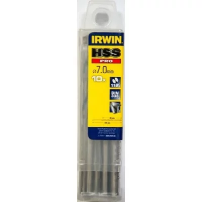 IRWIN  - foret m&eacute;taux hss pro &oslash; 7 mm - &eacute;tui de 10 D-10502301