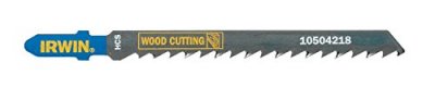 IRWIN  Jeu de 5 lames HCS pour scie sauteuse T144D &agrave; bois - 6TPI