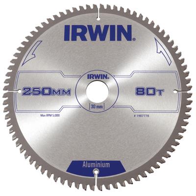 IRWIN  Lame de scie circulaire aluminium 250x30x2,5 mm 80dents