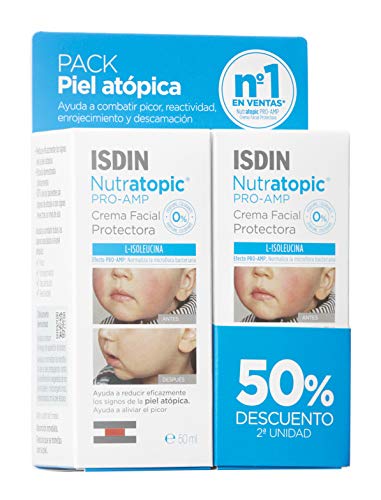 ISDIN  Nutratopic Pro-AMP Cr&egrave;me Visage Peau Atopique 2x50ml