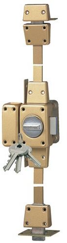 ISEO  Cavers - Verrou 3 points &agrave; bouton - Cylindre 45 mm - Gauche - 15100455HB3