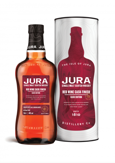 JURA Isle Of  Red Wine Cask 70cl Single Malt Whisky + Coffret cadeau 