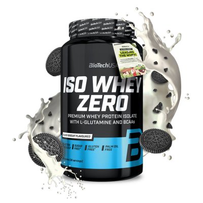BIOTECH USA Iso Whey Zero prot&eacute;ine en poudre, Black-Biscuit, 908 g, BioTechUSA