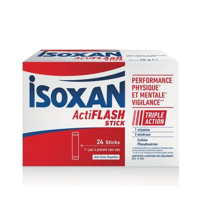 ISOXAN  Actiflash Booster Boite De 24 Sticks Citron Gingembre