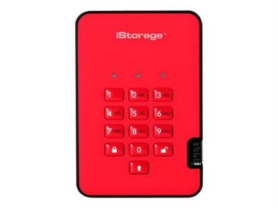 ISTORAGE  diskashur 2 1000go rouge disque dur externe diskAshur 2