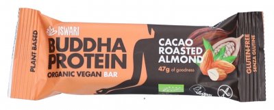 ISWARI  - Barre Prot&eacute;in&eacute;e Bouddha Cacao & Fruits &agrave; Coques Bio - 47gr