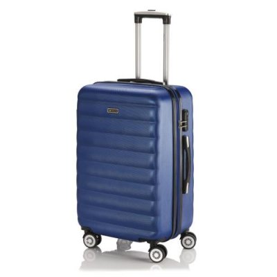 ITACA . Mallette de voyage &agrave; 4 roues Chariot moyen 71260 bleu -65x42x2