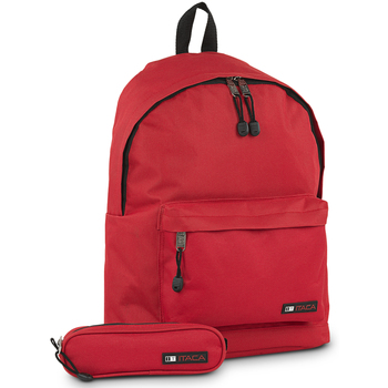 ITACA  pour enfant. Sac &agrave; dos et sac fourre-tout rouge -31x43x14cm