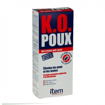 ITEM  Dermatologie  Gel Cr&egrave;me K.o. Poux 100 ml - Tube 100 ml