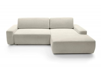 CASANOVA PARIS Ivy - Canap&eacute; D'angle Convertible Tissu Chin&eacute; 4 Places Beige Gauche