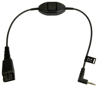 JABRA  8800-00-55 c&acirc;ble audio 0,3 m QD 2.5mm jack Noir 8800-00-55
