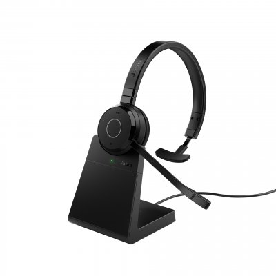 JABRA  Evolve 65 Te Link MS Casque st&eacute;r&eacute;o sans Fil avec Support