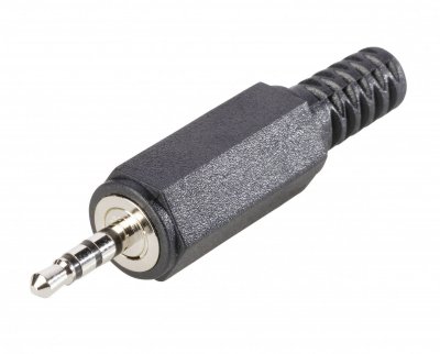 BKL ELECTRONIC Jack 2.5 mm m&acirc;le, droit 1107020 Nombre de p&ocirc;les (num): 4 st&eacute;r&eacute;o noir