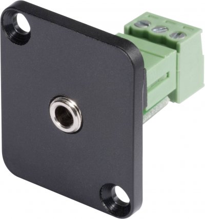 HICON Jack 3.5 mm embase femelle, contacts droits HI-J35SEFD-S Nombre de p&ocirc;les (num): 3 st&eacute;r&eacute;o noir
