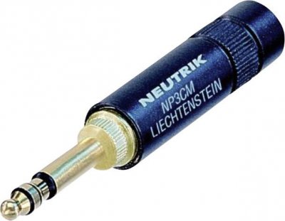 NEUTRIK Jack 5.23 mm m&acirc;le, droit NP3CM-B,STEREO Nombre de p&ocirc;les (num): 3 st&eacute;r&eacute;o noir
