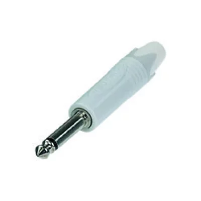 NEUTRIK Jack 6.35 mm m&acirc;le, droit NP2X-WT Nombre de p&ocirc;les (num): 2 mono blanc