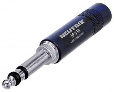 NEUTRIK Jack 6.35 mm m&acirc;le, droit NP3TB-B Nombre de p&ocirc;les (num): 3 st&eacute;r&eacute;o noir