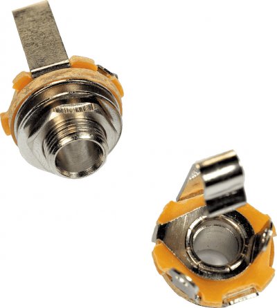 YELLOW CABLE Jack06 - Connecteurs Fiches Jack Mono 6.35 Chassis M&eacute;tal Par 2