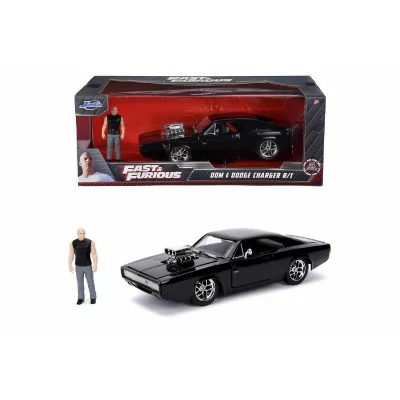 JADA  Fast And Furious Dom And Dodge Charger R/t Metal Car Figure Noir