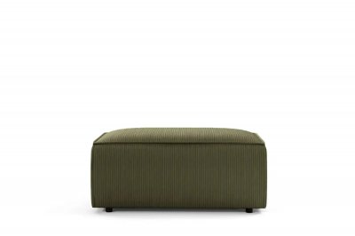 CASANOVA PARIS Jade - Pouf En Velours C&ocirc;tel&eacute; Vert 102x69x42
