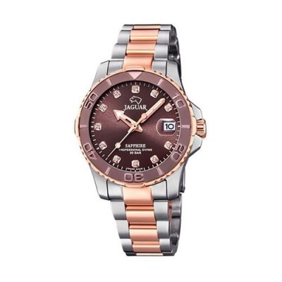 JAGUAR  Woman Collection Model J871/2 Watch, 34mm Brown Case with Steel Bronze Strap for Lady