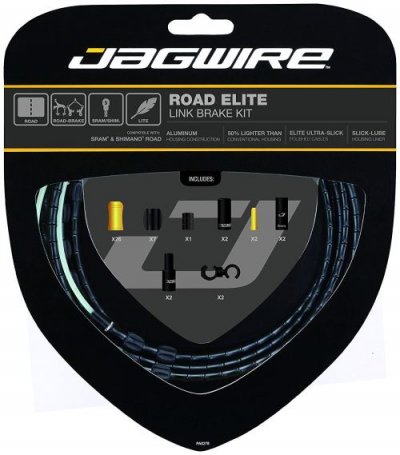JAGWIRE  Kit Road Elite Link Frein c&acirc;bles et Gaines Mixte Adulte, Noir