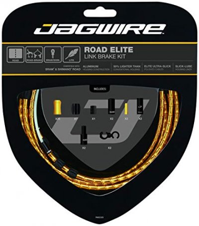 JAGWIRE  Kit Road Elite Link Frein c&acirc;bles et Gaines Mixte Adulte, Or