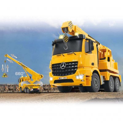 JAMARA  rC Mercedes-Benz Arocs grue de construction 2.4 Ghz jaune 1:20