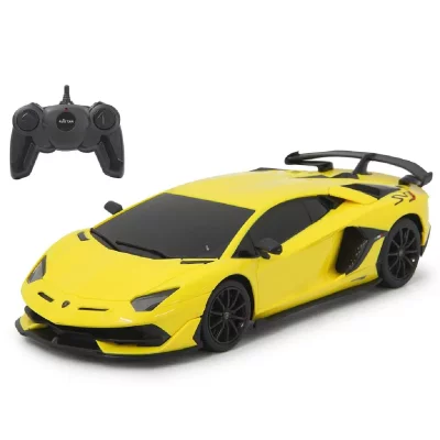 RASTAR Jamara voiture t&eacute;l&eacute;command&eacute;e lamborghini aventador svj 1:24 jaune