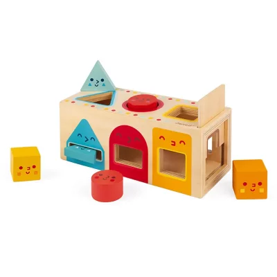JURATOYS JANOD JANOD - Boite &agrave; Formes G&eacute;om&eacute;triques (bois) - D&egrave;s 12 Mois