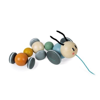 JANOD  - Chenille &agrave; Promener Sweet Cocoon (bois) - D&egrave;s 12 Mois
