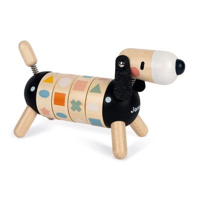  JANOD - Chien des Formes et Couleurs Sweet Cocoon (bois) - D&egrave;s 2 Ans