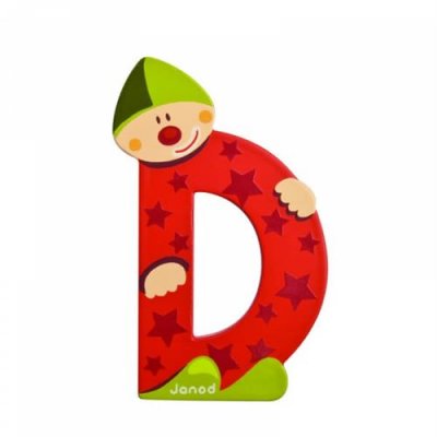 GENERIQUE Janod Clown Letter D Vert,Rouge 3-6 Years